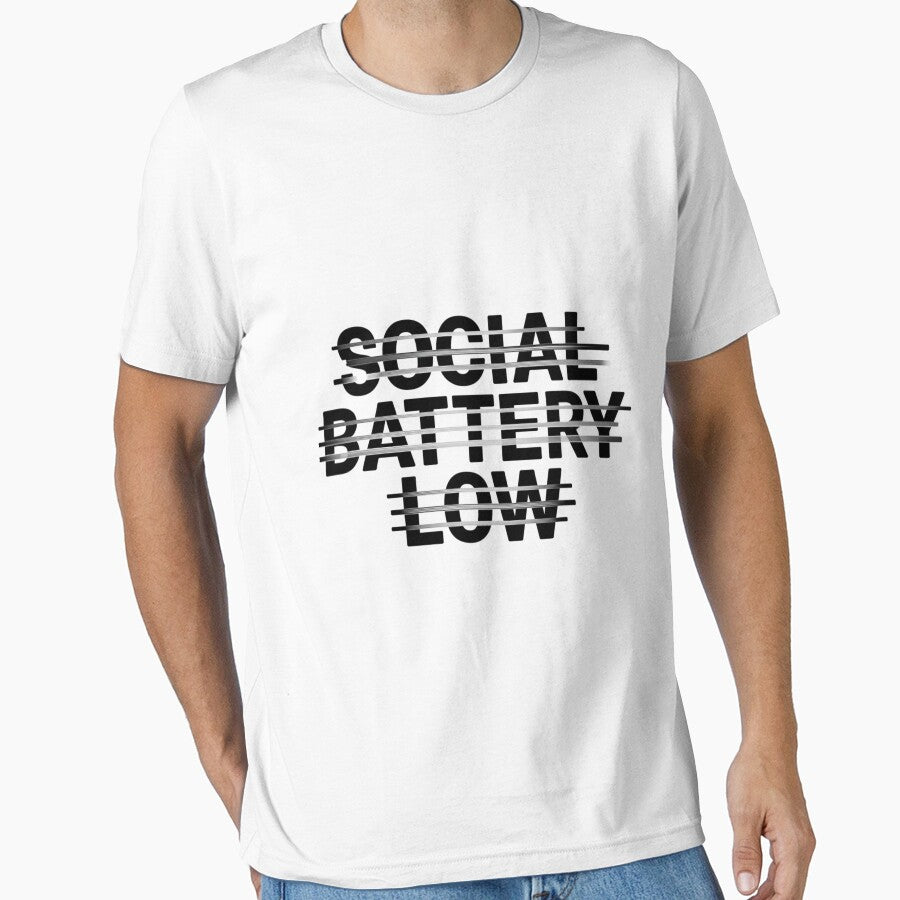 Social Battery Low Glitch Shirt Digital Aesthetic, brafdesign by Brafdesign