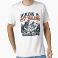 Hiking Is Just Walking Funny Skeleton Adventure by TeeVerse27