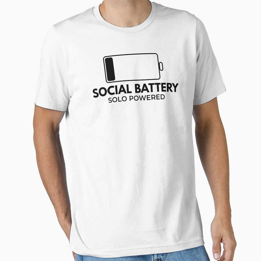 Social Battery Solo Powered – Introvert Humor Shirt by AdamIntrovert