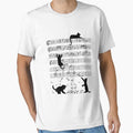Black Cat Climbing Playing Sheet Music Note Lover cat by ryanbrian