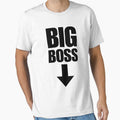 Big Boss With Arrow Pointing Down. Dumb Shirt. Funny Pun by SillyMerchant