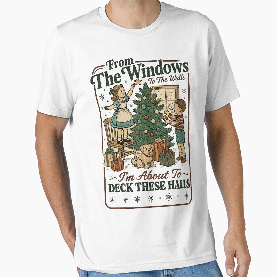 From The Windows to the Walls I'm About to Deck These Halls Christmas Sweatshirt, Ugly Christmas Sweatshirt, Meme Shirt, Weird T Shirt, Vintage Crewneck by Rosqzz
