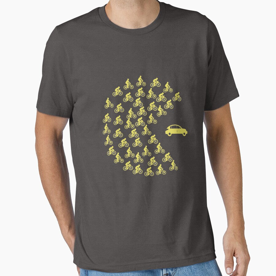 Funny Bicycle eat Car Shirt by phskulmshirt