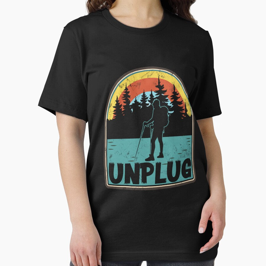 Unplug Hiking Apparel Hiker Funny Outdoor Enthusiast by Marie-Fernandez