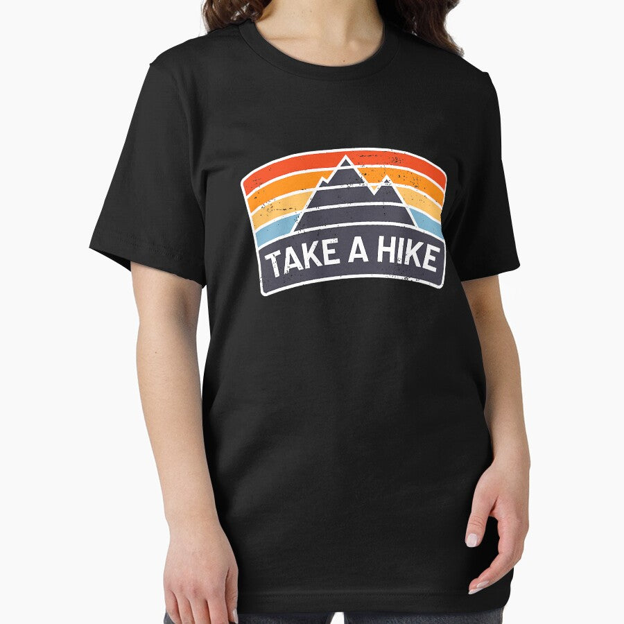 Take A Hike Retro Hiker Outdoors Lover Nature Hiking by BennetJaco