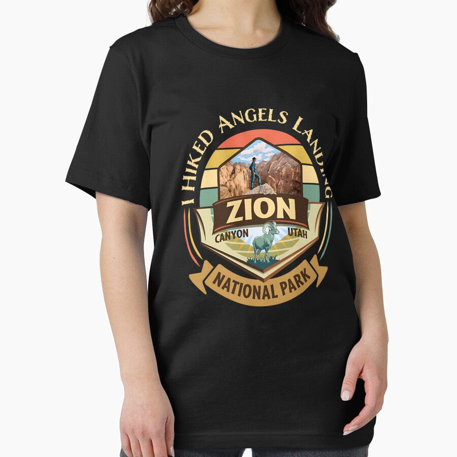 I Hiked Angels Landing Zion Retro Vintage Sunset by boatngsxzx