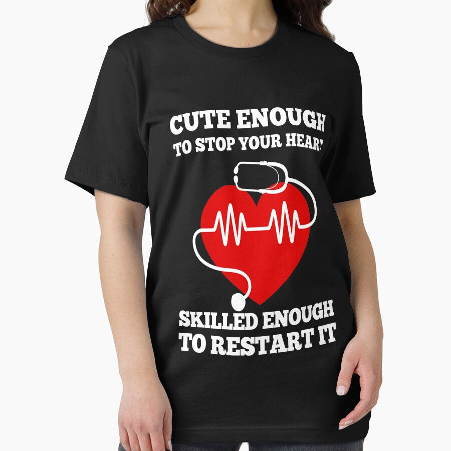 Cute enough to stop yor heart - for nursing lovers by TeesLina