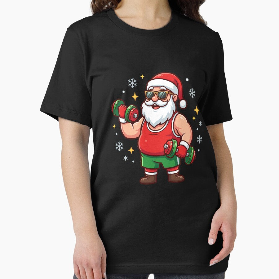 Christmas Santa Weightlifter Gym Funny Workout Santa Gear by DynamicDesign