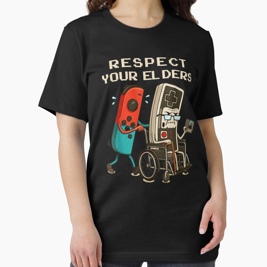 Respect Your Elders Retro Gaming Humor Gamers by AmaXONIC