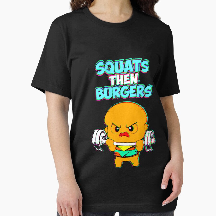 Squats Then Hamburgers Gym Kawaii Humor by AstronautMerch