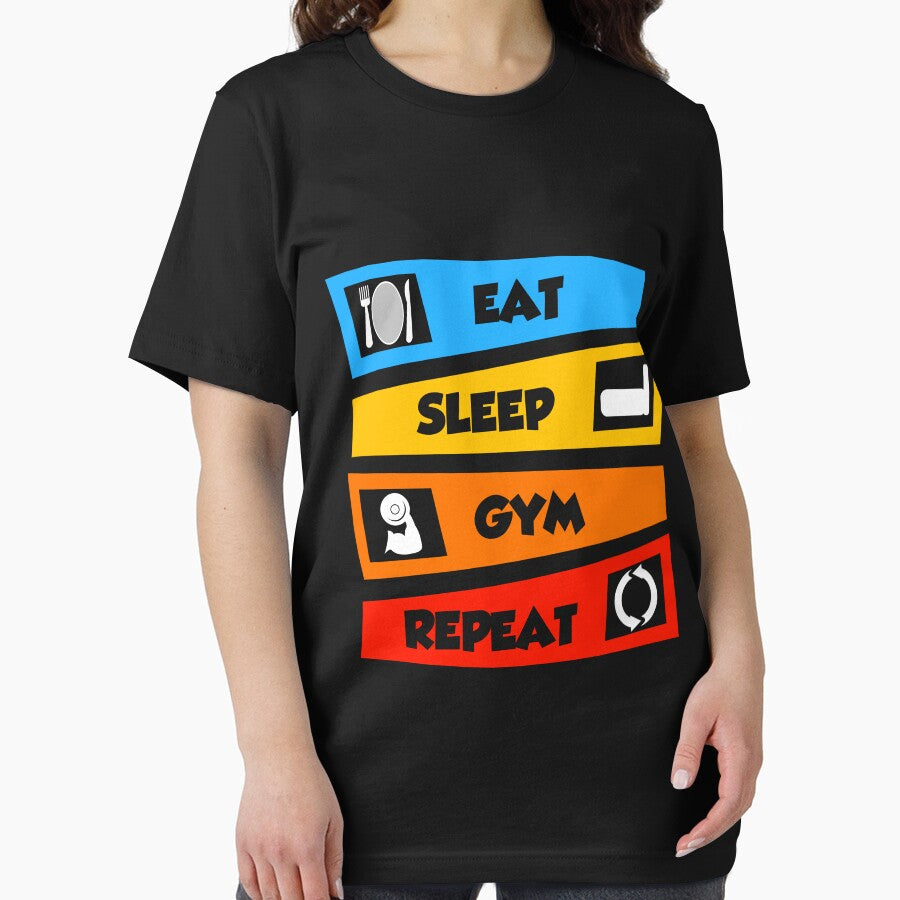 Eat Sleep Gym Repeat Classic T-shirt by el-meehdi