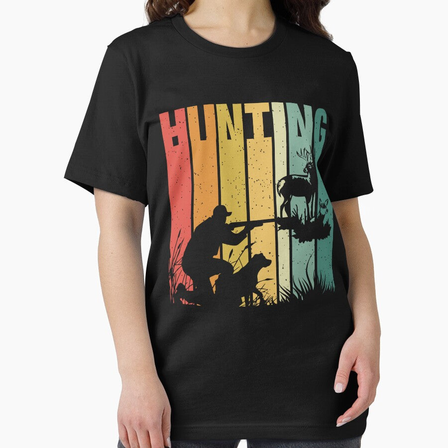 Deer Hunting Retro Dad Gift Buck Deer Men's T-Shirt by Bovtique