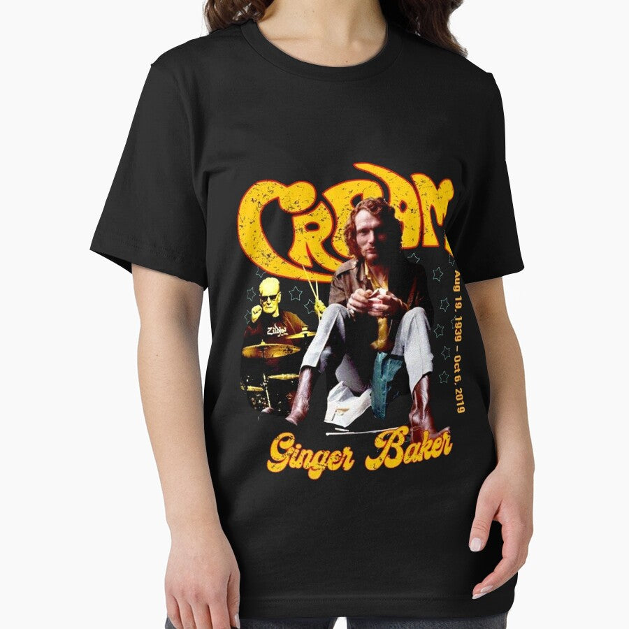 Ginger Baker , Cream Mens Retro Vintage Rock Music Tee by anitapay0ca