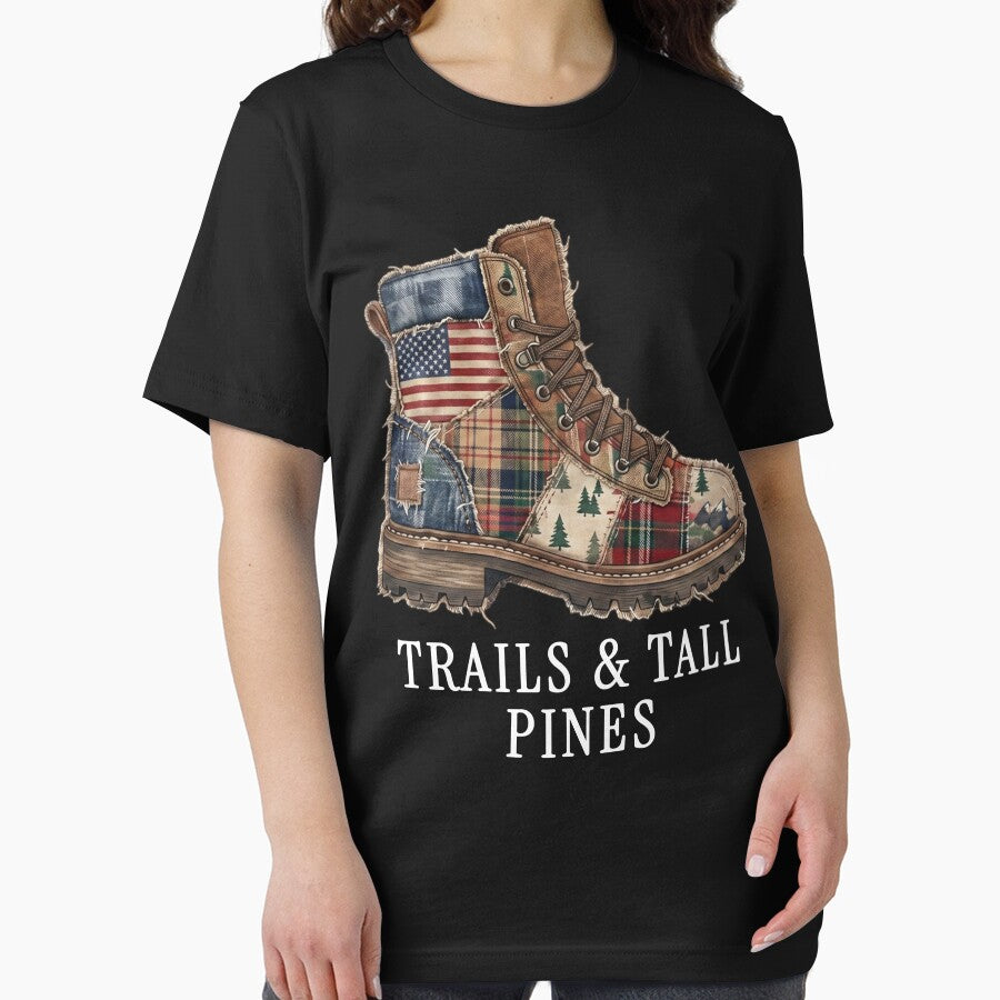 Trails & Tall Pines Shirt, Hiking Design by TeeVerse27