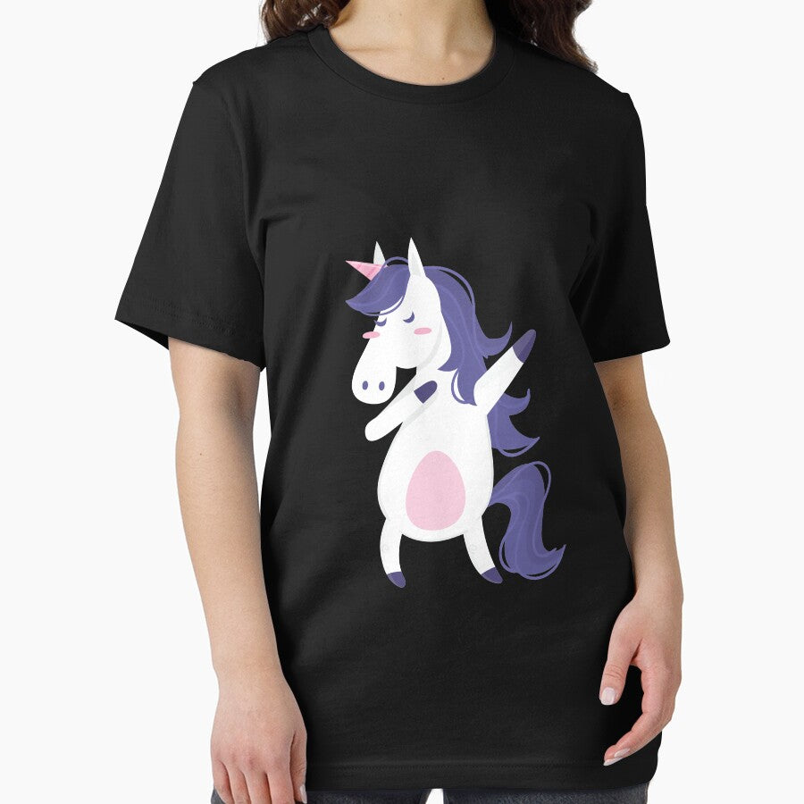 Dabbing unicorn shirt, girls unicorn shirt Slim Fit T-Shirt by LuminoSky  Creations
