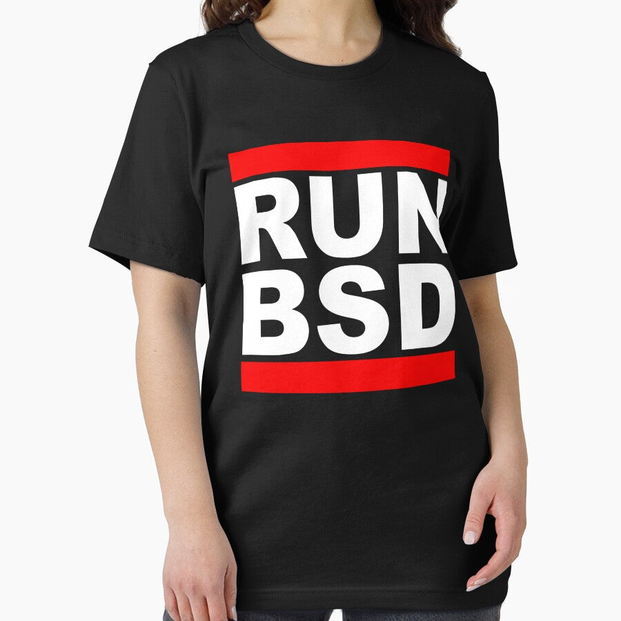 RUN BSD - Cool White/Red Design for Unix Hackers & Sysadmins by ramiro