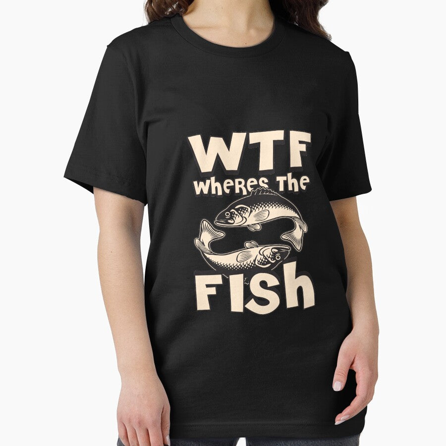 WTF Wheres The Fish | fishing shirt | fishing gifts | fishing clothes | bass fishing shirt | ice fishing | fishing accessories | fishing novelty | fishing shirt for men | fishing shirt for women by Kreature Look