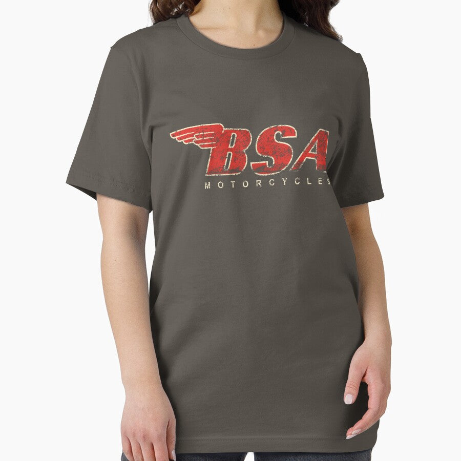 BSA Motorcycle Distressed Design Logo T Shirt by dpi-print