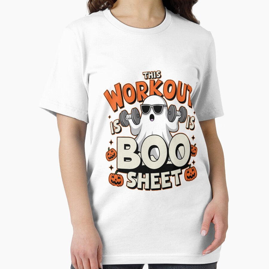 This Workout Is Boo Sheet Gym Fitness Funny Ghost Halloween by ShopZen ⭐⭐⭐⭐⭐