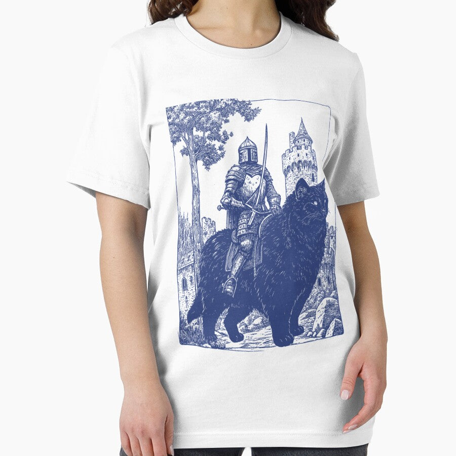 Knight Cat Rider  90S Medieval Grimdark Dark Gift For Him Fairycore Style by JohnsonlqArts