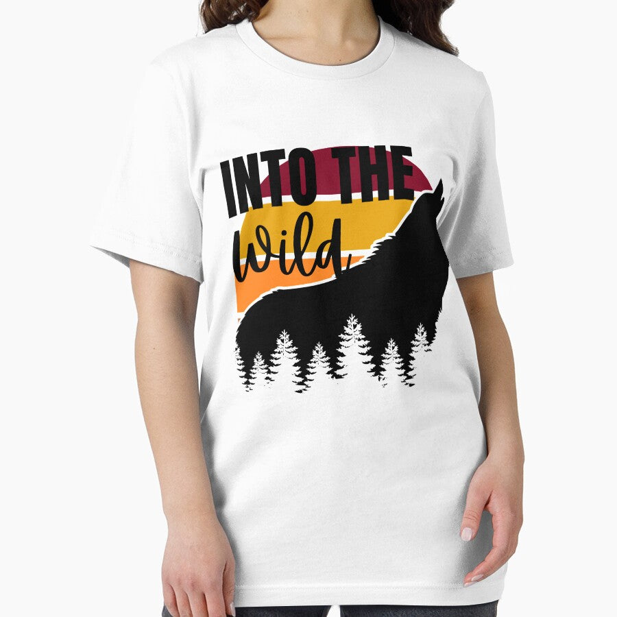 Into The Wild - Retro Vintage Sunset Wolf by Peishan02