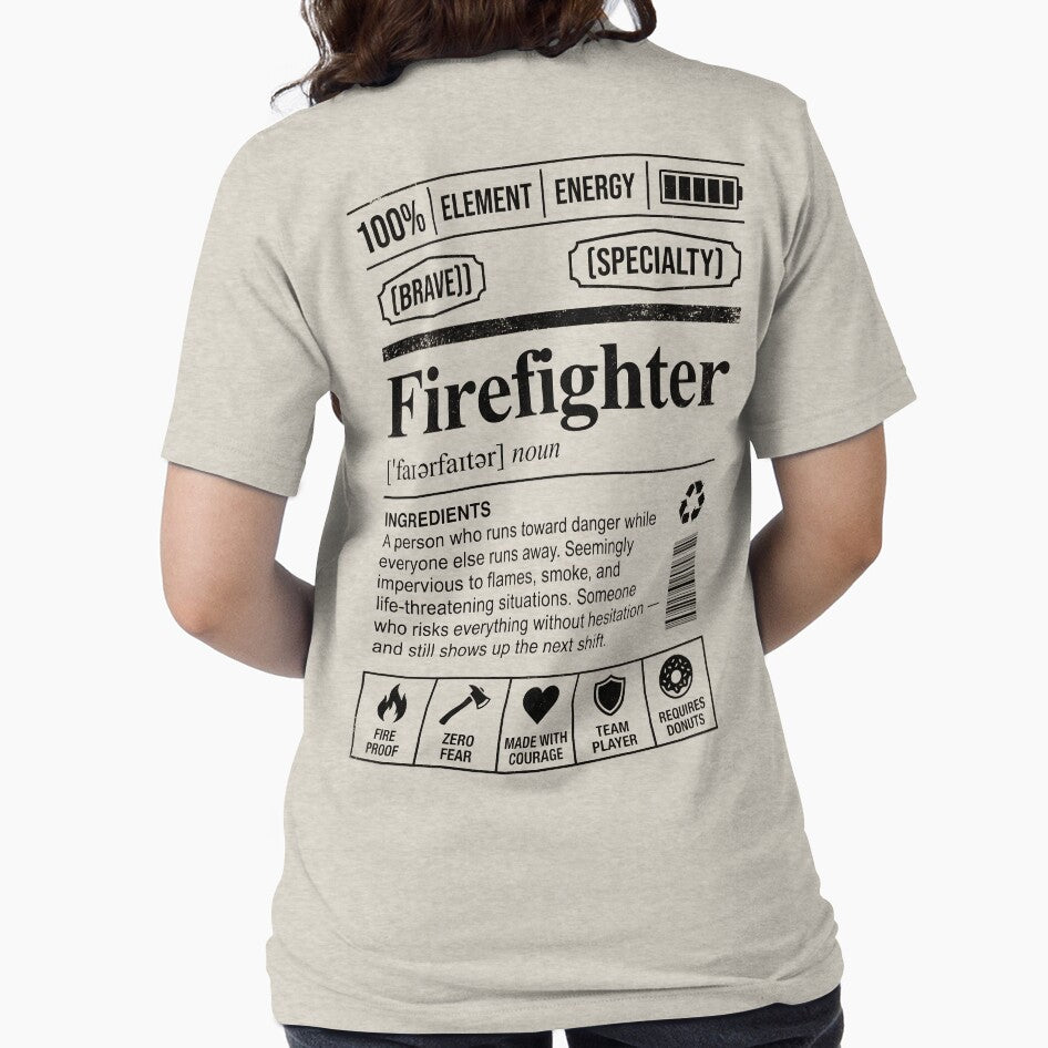 Funny Firefighter Definition Label - Firefighter Gift by pretty4u