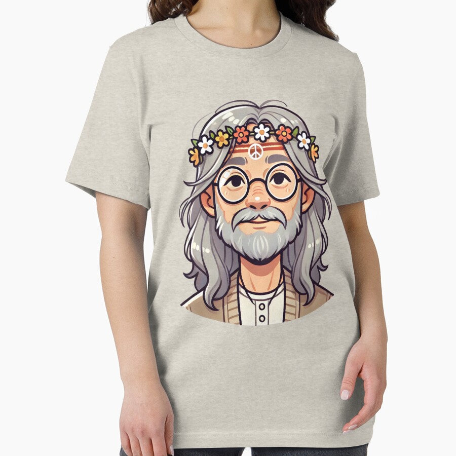 Kind Elder Hippie – Gentle Portrait by I AM BRO