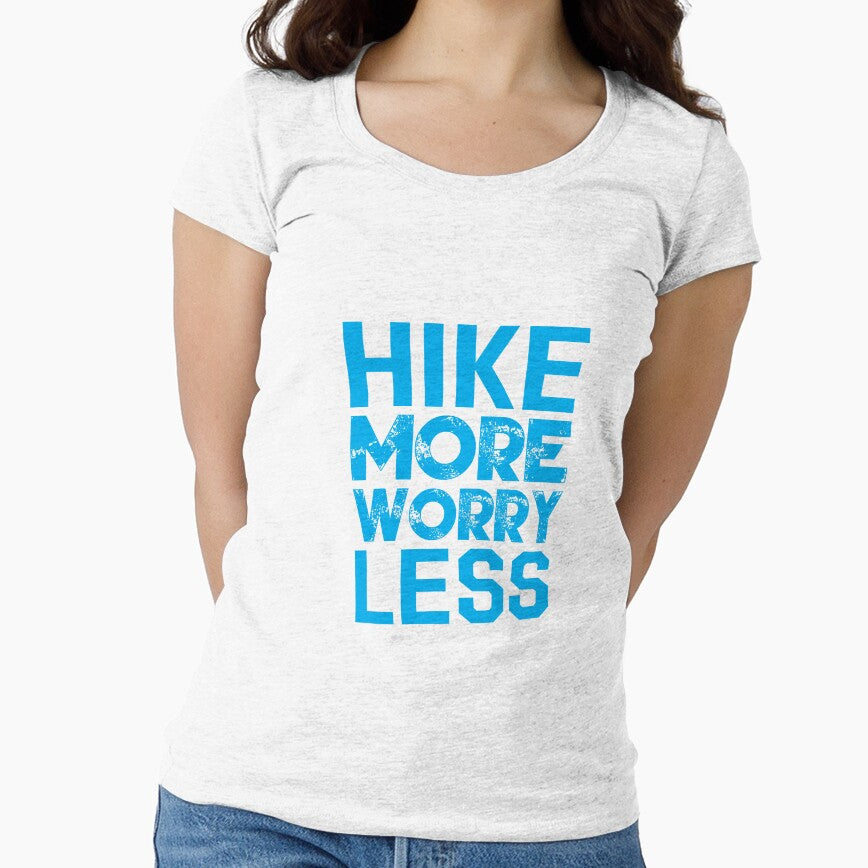 Hiking Lover: Hike More Worry Less Typography Design by Techflare
