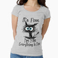 It's Fine I'm Fine Everything Is Fine Funny cat by zacben