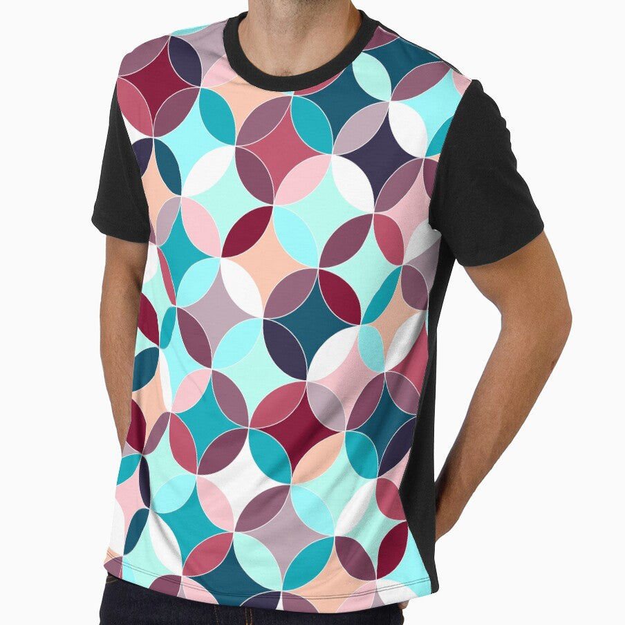 Mid Century Overlapping Circles - Retro Geometric Pattern Decor by K Design Store