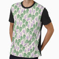Delicate hand drawn cyclamen trailing floral - Lilac on white by Illustrated by Nat