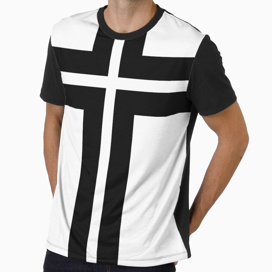 Cross: White on Black 1 by AG Minimal Design
