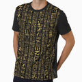 Egyptian hieroglyphs vintage gld on black by Nartissima