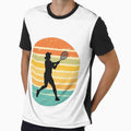 Vintage Tennis Player Retro Sunset Vibes by Kia Blaze