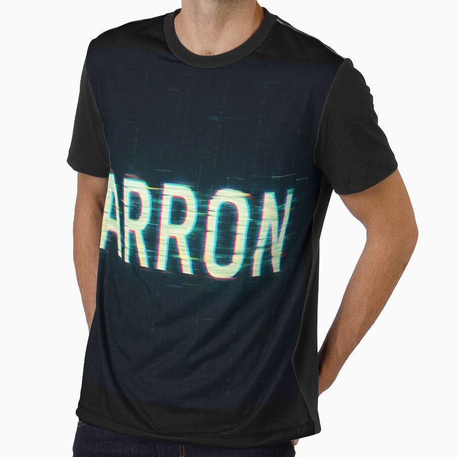 ARRON Glitch Neon Code – Futuristic Cyberpunk Name Art by VoidBloom Studio