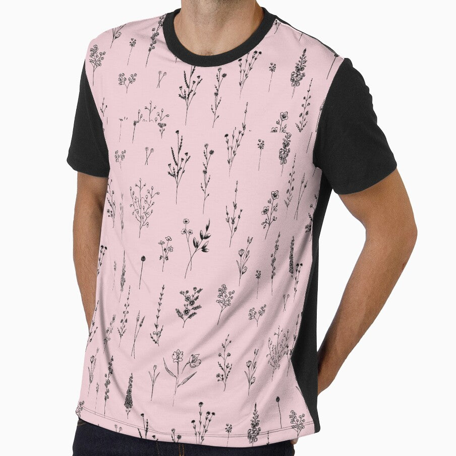 Pink Wildflowers Pattern by Anis Illustration