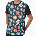 Retro Flowers - Navy by Graphic Daisy