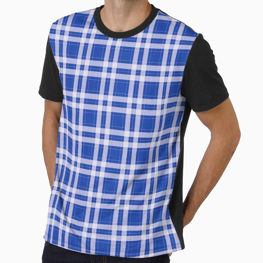 Royal Blue White Classic Plaid Tartan Pattern XL by pASob-dESIGN