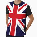 Rose Union Jack Great Britain Punk T shirt by avocadokingdom