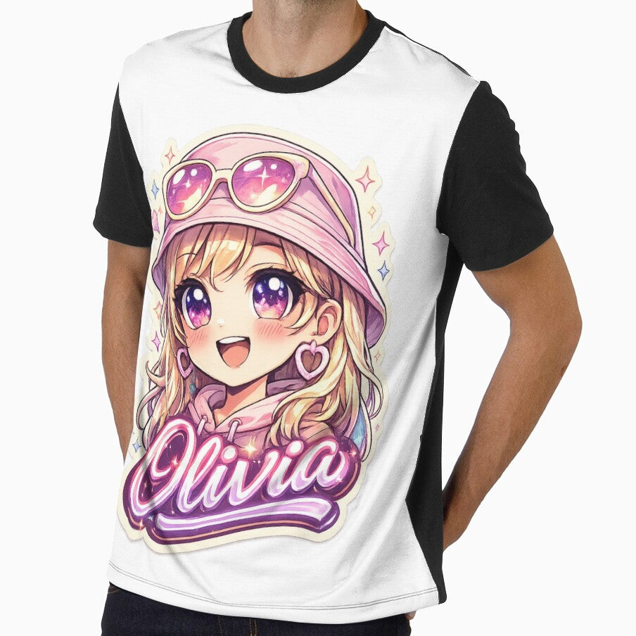 Olivia – Cute Kawaii Girl Name Mascot by AlexLineArt