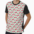 Vintage Cherry Pattern - Red Cherries Green Leaves Retro Kitchen Design by Random Candy Studio