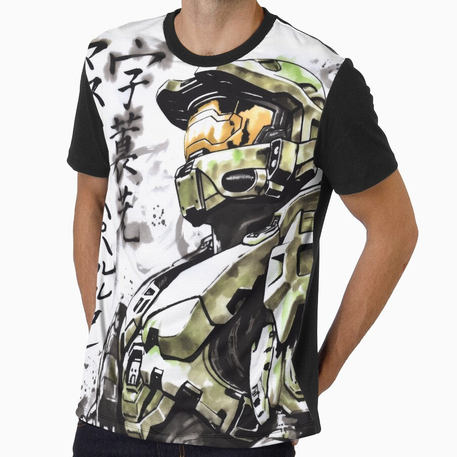 Master Chief Sumi-e by AnimeArsenalPrints
