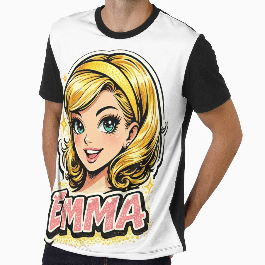 Emma – Cute Girl Name Mascot by AlexLineArt