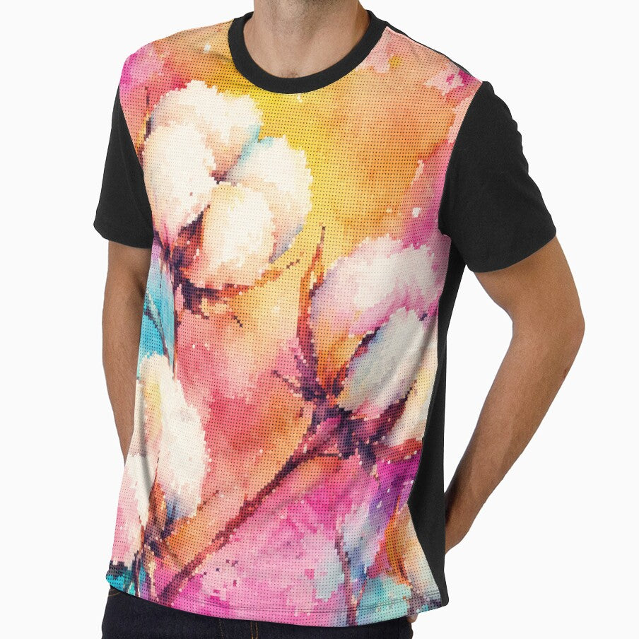 Vibrant Watercolor Cotton Flowers by A-C-G