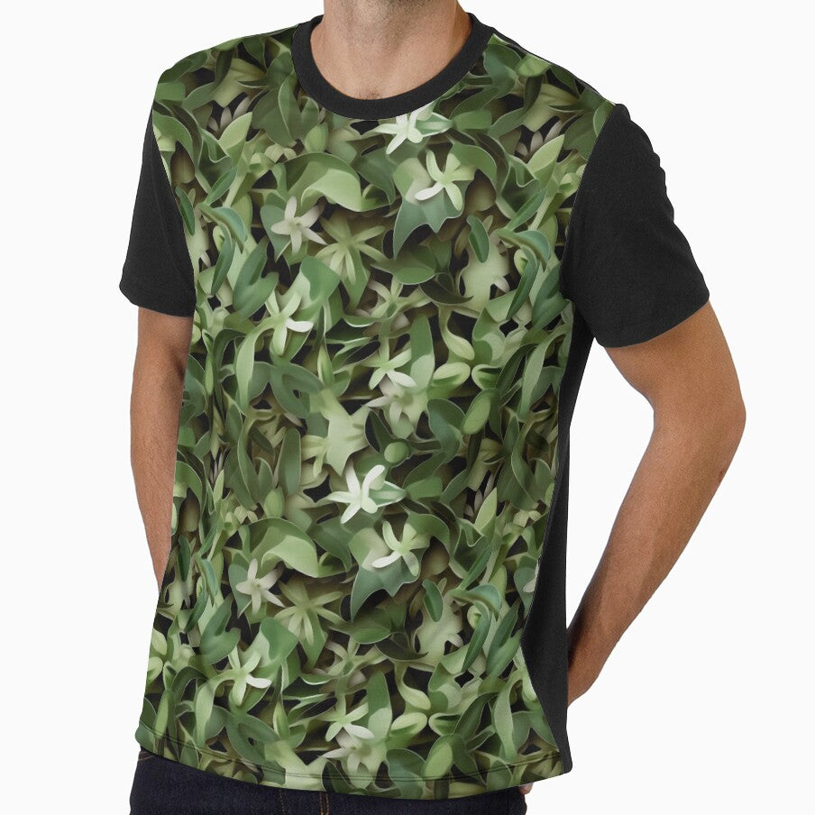 Nature Inspired Camo Scoutcore Pattern Leaves and Green Flowers by heringa