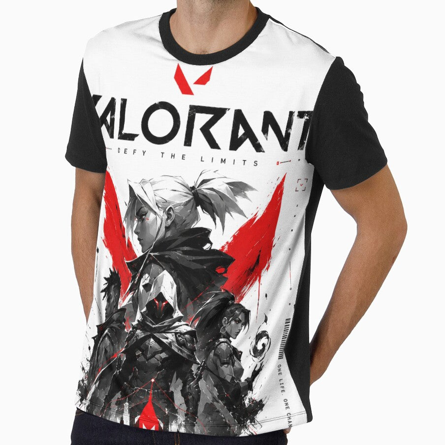VALORANT Agents Collage Poster – Minimal Red & Black Tactical Gaming Art by NBT-NOVA