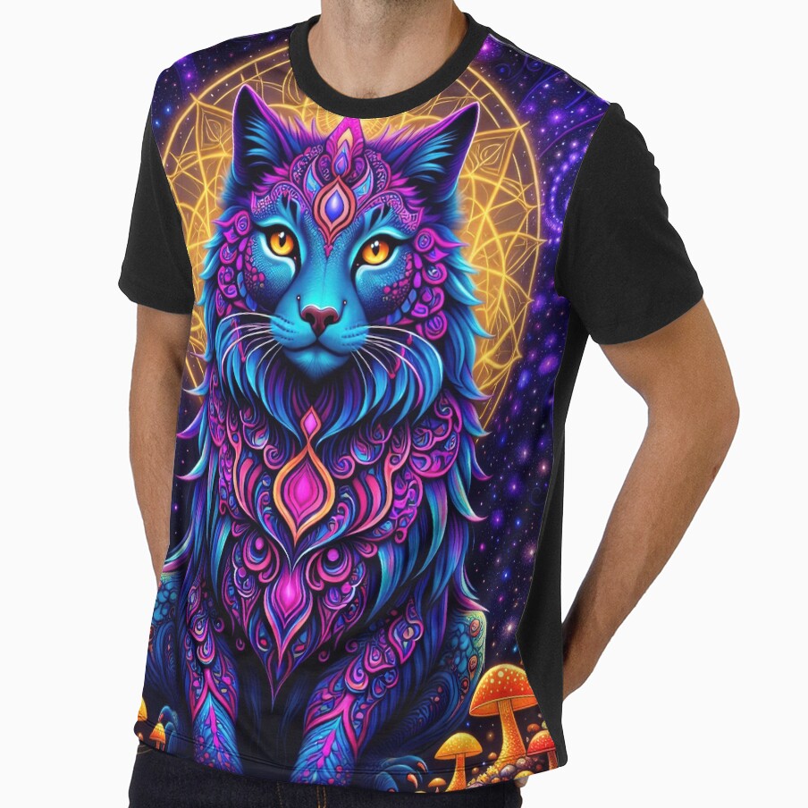 Lab Visions 119: Mandala Cat Neon Psychedelic Cat by The Psychedelic Anarchist