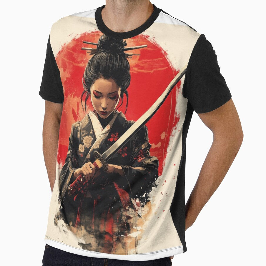 Geisha Warrior Girl with Katana by FujiMemories