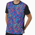 Neon Geometric Pattern with Bright Shapes by RidaSalArt