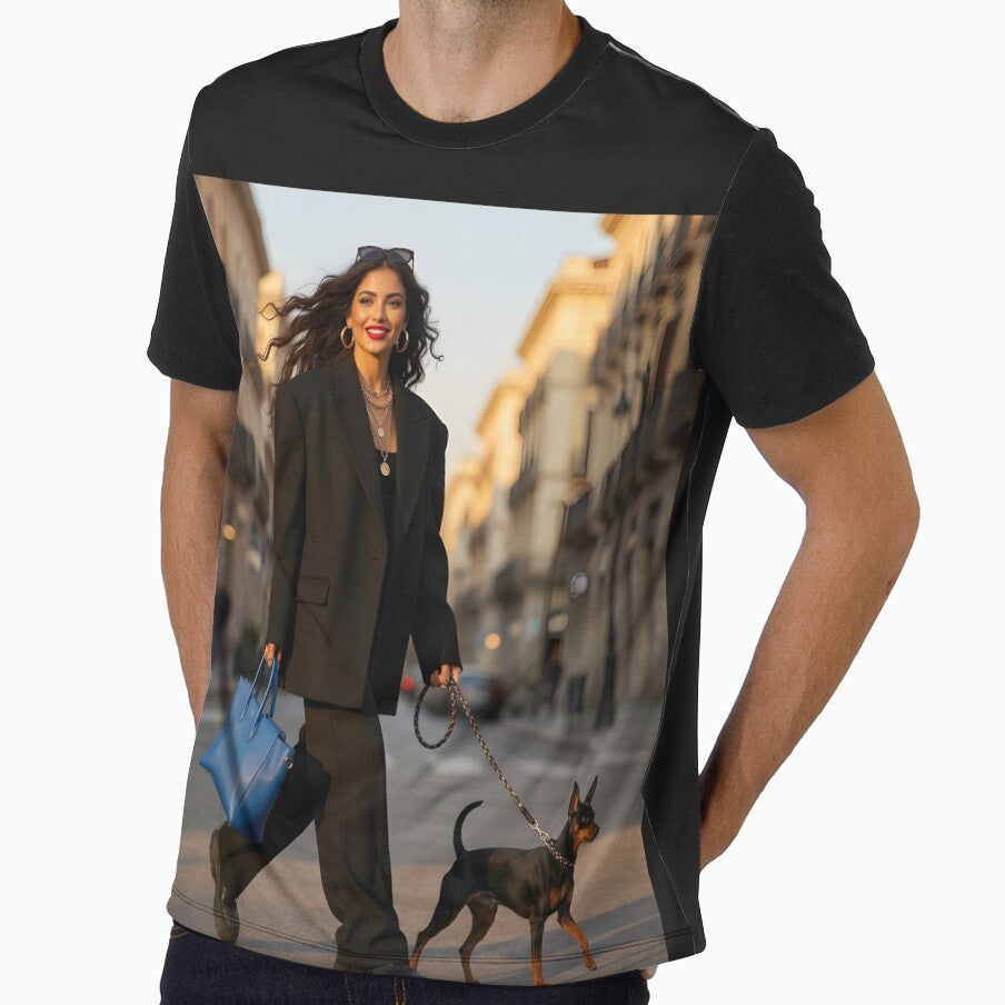 City Chic with Dog. by Sofiko Morena